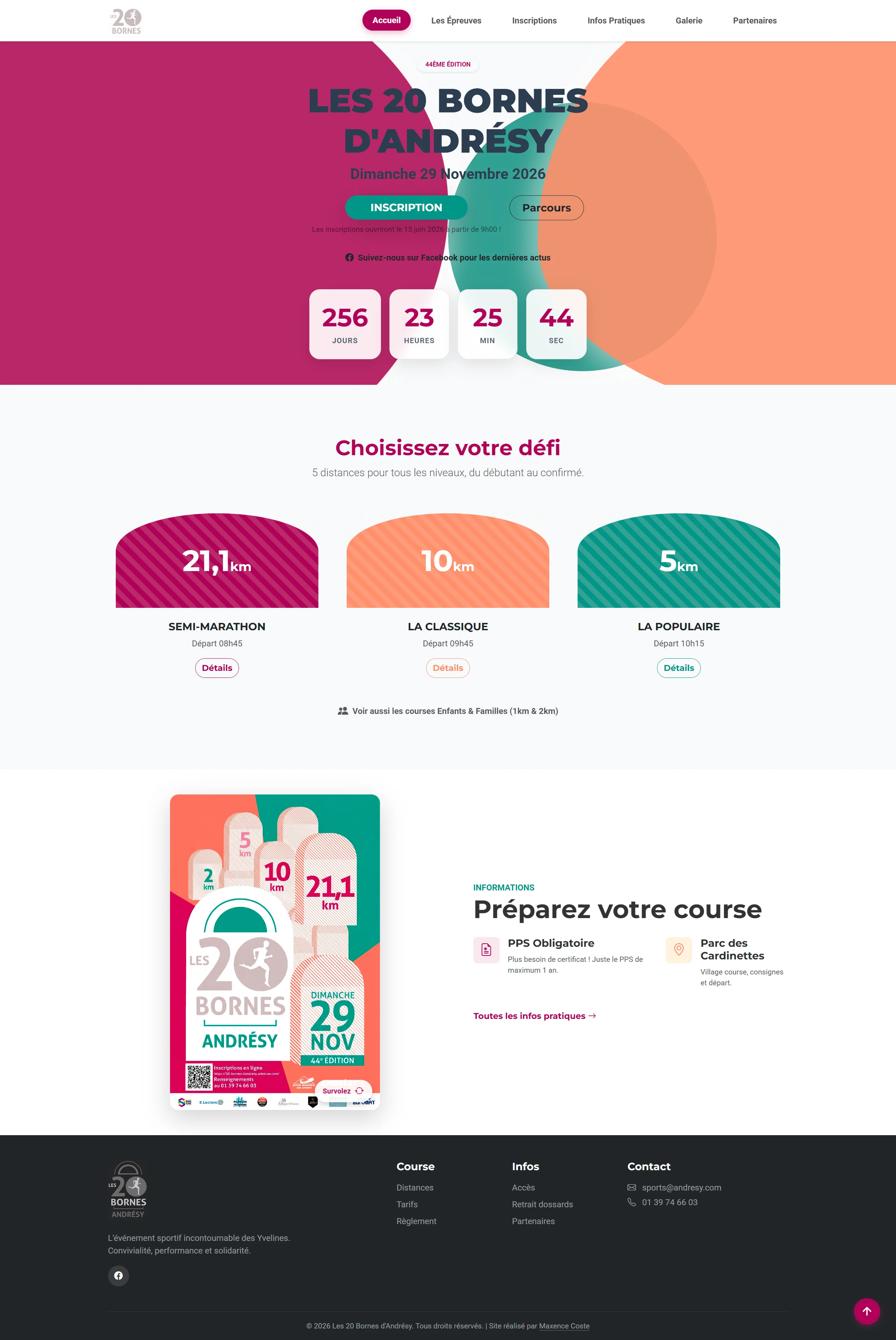 Aperçu de la page d'accueil avec formes organiques